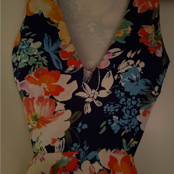 Windsor Floral Mini Dress - Blue and Pink Floral - Picture 3 of 4